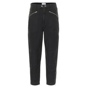 FRAME Moto Zip high-rise Jeans in Washed black 26